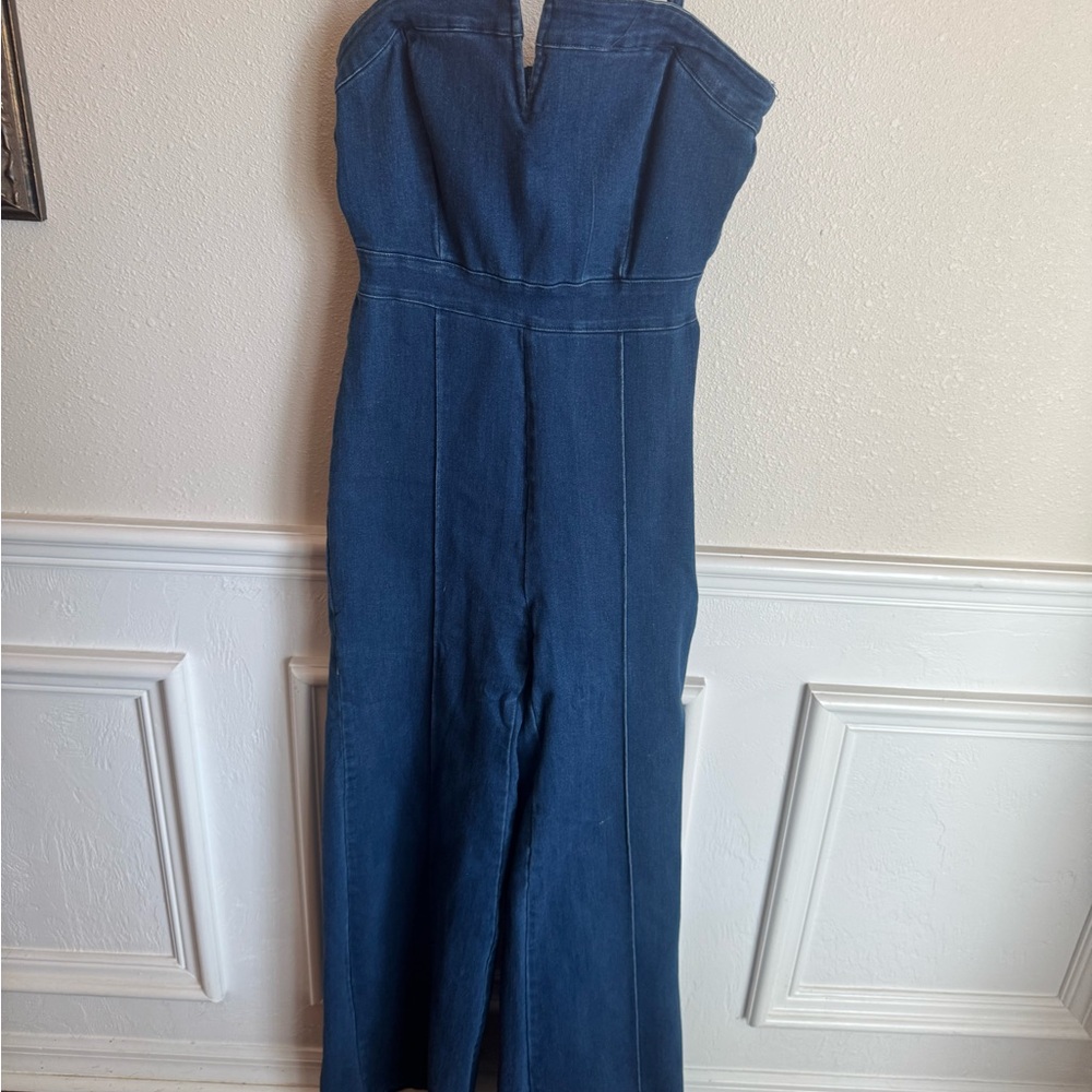 Strapless Denim Jumpsuit